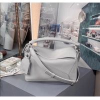 Affordable Price Loewe Small Featherlight Puzzle Bag In Nappa Lambskin L5011 Shell Grey 2025