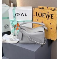 Affordable Price Loewe Small Featherlight Puzzle Bag In Nappa Lambskin L5011 Shell Grey 2025
