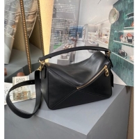 Well Crafted Loewe Small Featherlight Puzzle Bag In Nappa Lambskin L5011 Black 2025