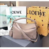 Spot Bulk Loewe Small Featherlight Puzzle Bag In Nappa Lambskin L5011 Powder Grey 2025