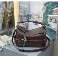 Most Popular Loewe Small Puzzle Biker Bag In Shiny Calfskin 0925 Dark Chestnut Brown 2025