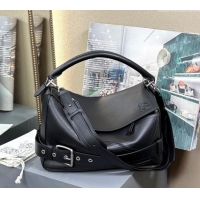 Well Crafted Loewe Large Puzzle Biker Bag In Shiny Calfskin 0925 Black 2025