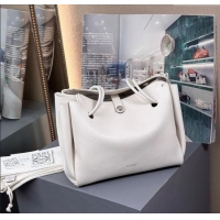 New Release Creation Loewe Medium Madrid Bag In Supple Grained Calfskin 052451 White 2025