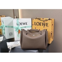Well Crafted Loewe Medium Madrid Bag In Supple Grained Calfskin 052451 Taupe 2025