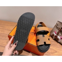 Big Discount Hermes Genius Strap Sandals in Grained Leather Brown 2025 H082011 0820162