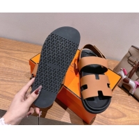 Unique Style Hermes Genius Strap Sandals in Calfskin Leather Brown 2025 H082011 0820169