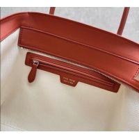 Luxury Discount The Row Marlo 12 Bag in Calfskin Leather 1895 Red Brown 2025