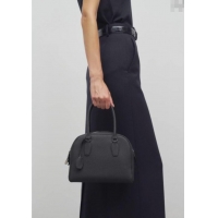 Luxury Cheap The Row India 10.00 Top Handle Bag in Grained Leather 1740 Black 2025