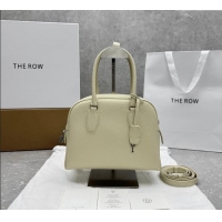 Top Quality The Row India 10.00 Top Handle Bag in Grained Leather 1740 White 2025