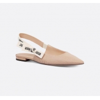 Best Product Dior J'Adior Slingback Flat CD3840 Nude Technical Fabric