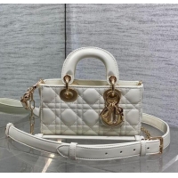 Good Taste Dior Mini Lady D-Joy Bag in Cannage Lambskin M0636 White 2025