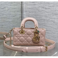 Buy Fashionable Dior Mini Lady D-Joy Bag in Cannage Lambskin M0636 Powder Pink 2025