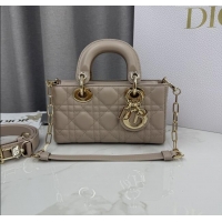 Well Crafted Dior Mini Lady D-Joy Bag in Cannage Lambskin M0636 Powder Beige 2025