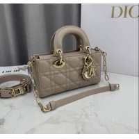Well Crafted Dior Mini Lady D-Joy Bag in Cannage Lambskin M0636 Powder Beige 2025