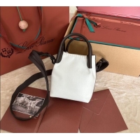 Trendy Design Loro Piana Small Bale Bucket Bag in 0925 White Cashmere 2025