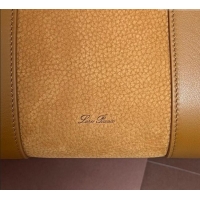 Top Grade Loro Piana Loom Top Handle bag L25 in Nubuck and Calfskin Leather 0925 Brown 2025