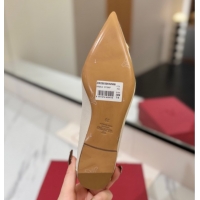 Best Product Valentino VLogo Signature Flat Shoes in Grained Calfskin White 2025 VA082103