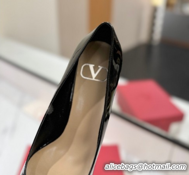 Good Looking Valentino VLogo Signature Pumps 7.5cm in Patent Calfskin All Black 2025 VA082104