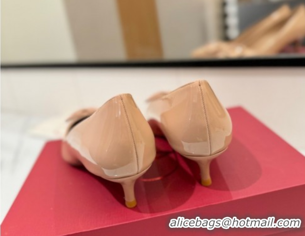 Durable Valentino VLogo Signature Pumps 4.5cm in Patent Calfskin Pale Pink 2025 VA082104