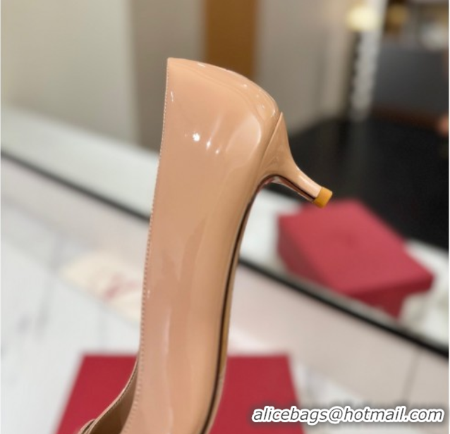 Durable Valentino VLogo Signature Pumps 4.5cm in Patent Calfskin Pale Pink 2025 VA082104