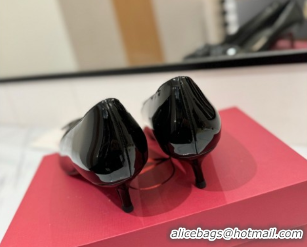Big Discount Valentino VLogo Signature Pumps 4.5cm in Patent Calfskin Black 2025 VA082104