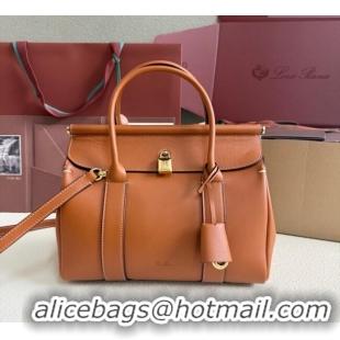 Famous Brand Loro Piana Loom Top Handle bag L25 in Smooth Calfskin Leather 0925 Brown 2025