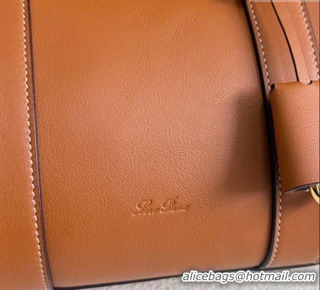 Famous Brand Loro Piana Loom Top Handle bag L25 in Smooth Calfskin Leather 0925 Brown 2025