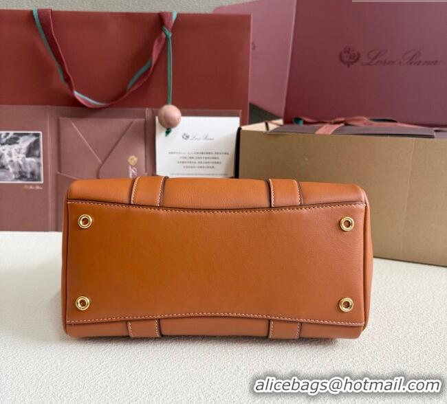Famous Brand Loro Piana Loom Top Handle bag L25 in Smooth Calfskin Leather 0925 Brown 2025