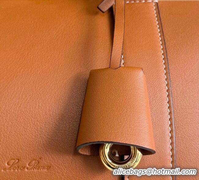 Famous Brand Loro Piana Loom Top Handle bag L25 in Smooth Calfskin Leather 0925 Brown 2025
