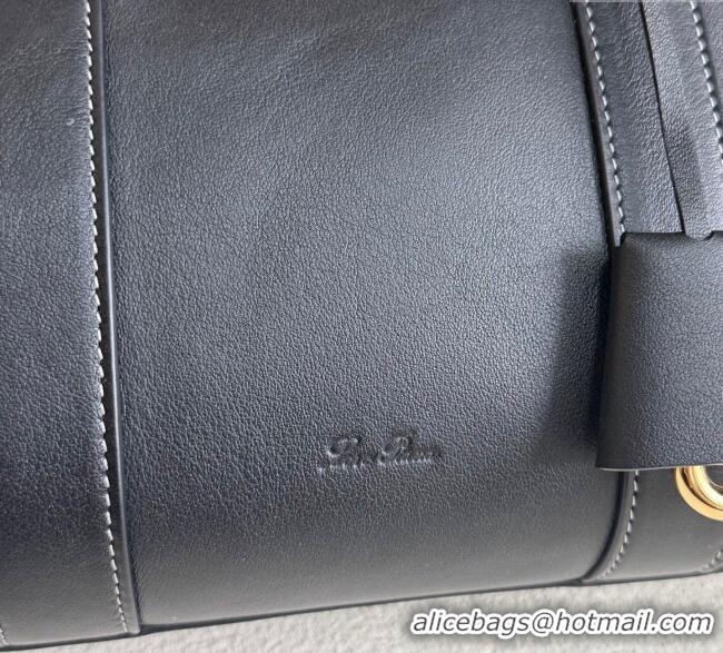 Famous Brand Loro Piana Loom Top Handle bag L25 in Smooth Calfskin Leather 0925 Black 2025