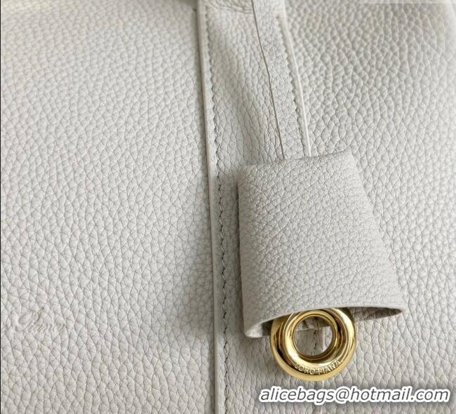 Good Taste Loro Piana Loom Top Handle bag L25 in Grained Calfskin Leather 0925 Light Beige 2025