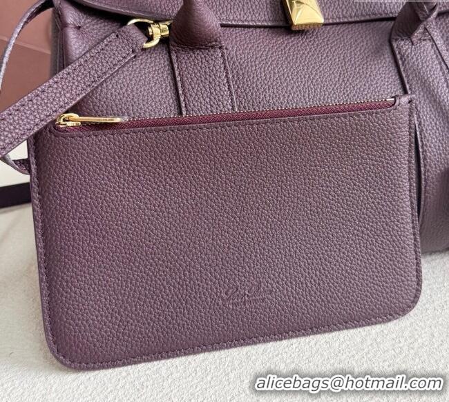 Promotional Loro Piana Loom Top Handle bag L25 in Grained Calfskin Leather 0925 Ormosia Red 2025