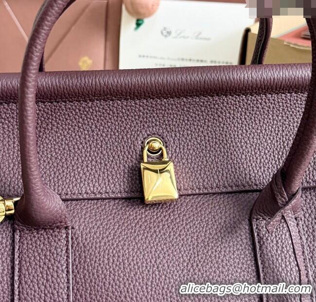 Promotional Loro Piana Loom Top Handle bag L25 in Grained Calfskin Leather 0925 Ormosia Red 2025
