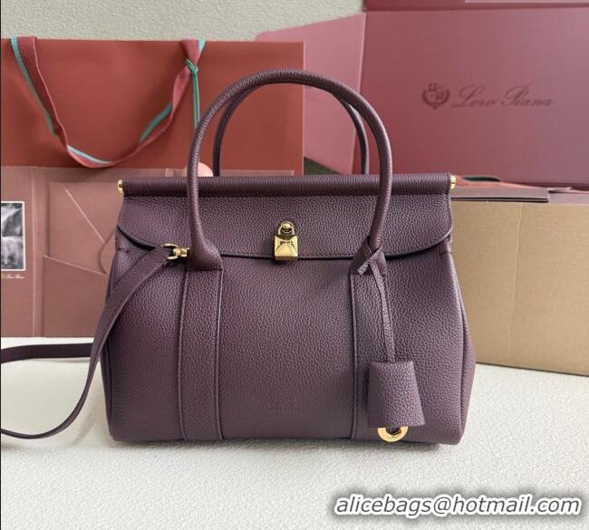 Promotional Loro Piana Loom Top Handle bag L25 in Grained Calfskin Leather 0925 Ormosia Red 2025