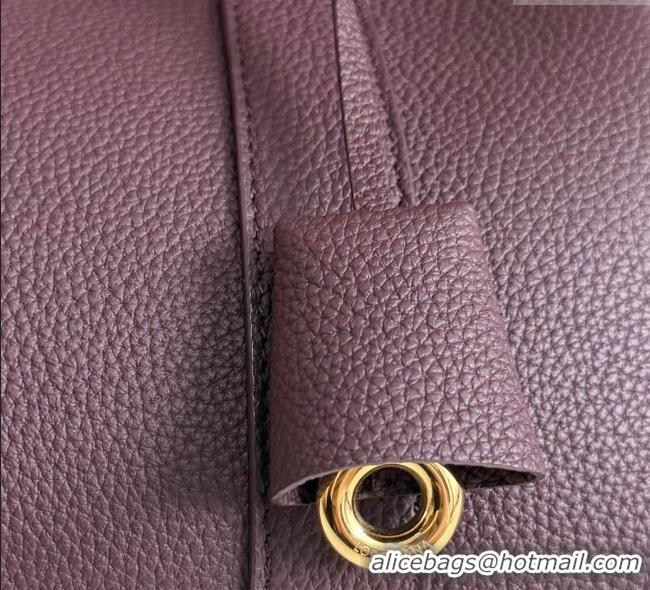 Promotional Loro Piana Loom Top Handle bag L25 in Grained Calfskin Leather 0925 Ormosia Red 2025