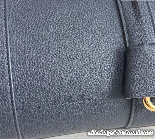 Well Crafted Loro Piana Loom Top Handle bag L25 in Grained Calfskin Leather 0925 Dark Royal Blue 2025