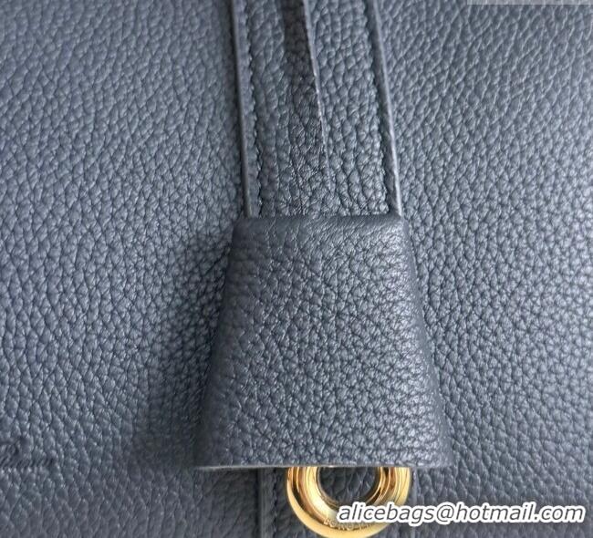 Well Crafted Loro Piana Loom Top Handle bag L25 in Grained Calfskin Leather 0925 Dark Royal Blue 2025