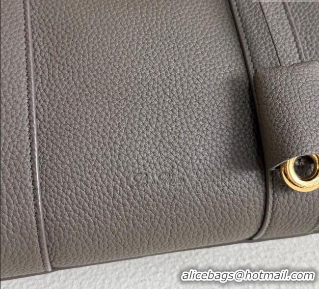 Good Looking Loro Piana Loom Top Handle bag L25 in Grained Calfskin Leather 0925 Grey 2025