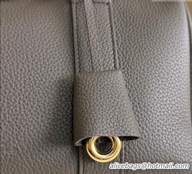 Good Looking Loro Piana Loom Top Handle bag L25 in Grained Calfskin Leather 0925 Grey 2025