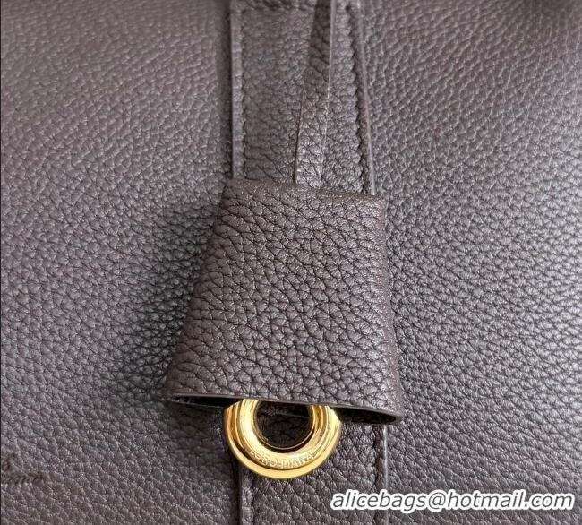 Grade Discount Loro Piana Loom Top Handle bag L25 in Grained Calfskin Leather 0925 Coffee Brown 2025