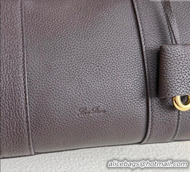 Grade Discount Loro Piana Loom Top Handle bag L25 in Grained Calfskin Leather 0925 Coffee Brown 2025