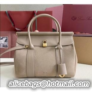 Good Looking Loro Piana Loom Top Handle bag L25 in Nubuck and Calfskin Leather 0925 Taupe 2025