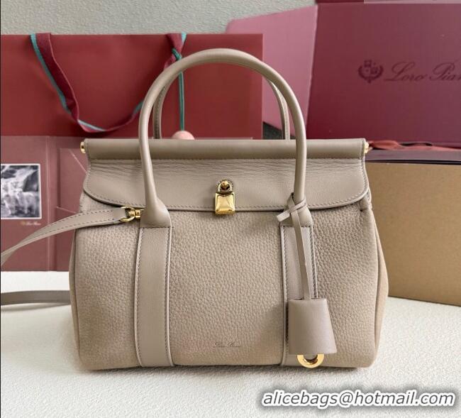 Good Looking Loro Piana Loom Top Handle bag L25 in Nubuck and Calfskin Leather 0925 Taupe 2025