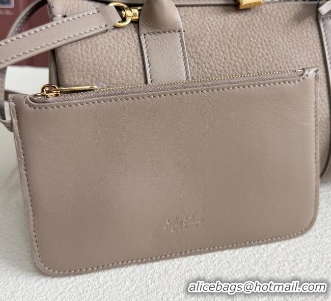 Good Looking Loro Piana Loom Top Handle bag L25 in Nubuck and Calfskin Leather 0925 Taupe 2025