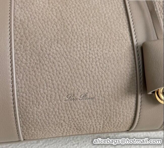 Good Looking Loro Piana Loom Top Handle bag L25 in Nubuck and Calfskin Leather 0925 Taupe 2025