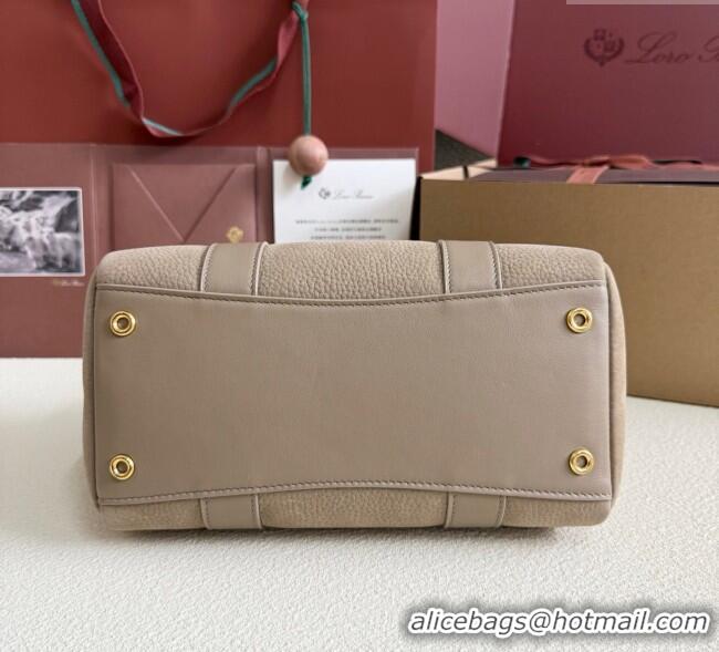 Good Looking Loro Piana Loom Top Handle bag L25 in Nubuck and Calfskin Leather 0925 Taupe 2025