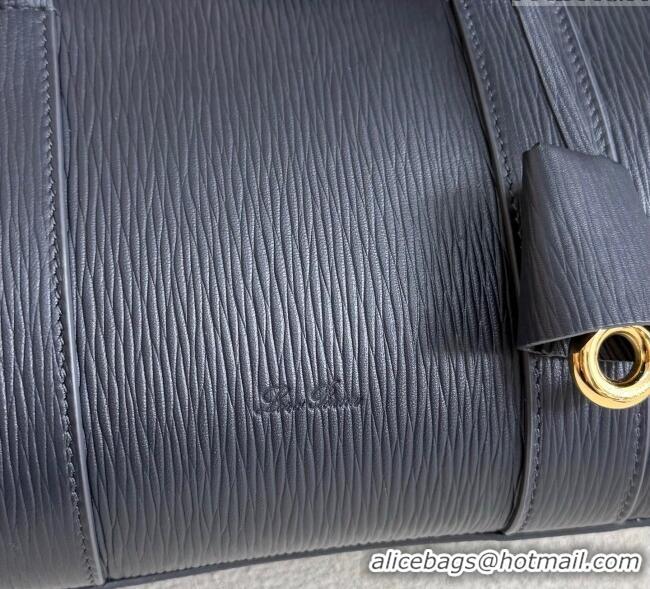 Promotional Loro Piana Loom Top Handle bag L25 in Textured Calfskin Leather 0925 Dark Blue 2025