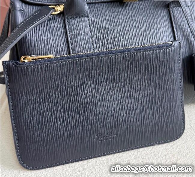 Promotional Loro Piana Loom Top Handle bag L25 in Textured Calfskin Leather 0925 Dark Blue 2025