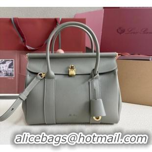 Best Price Loro Piana Loom Top Handle bag L25 in Calfskin Leather 0925 Sheen Green 2025
