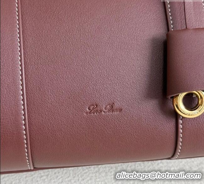 Buy Fashionable Loro Piana Loom Top Handle bag L25 in Calfskin Leather 0925 Smoke Caramel 2025
